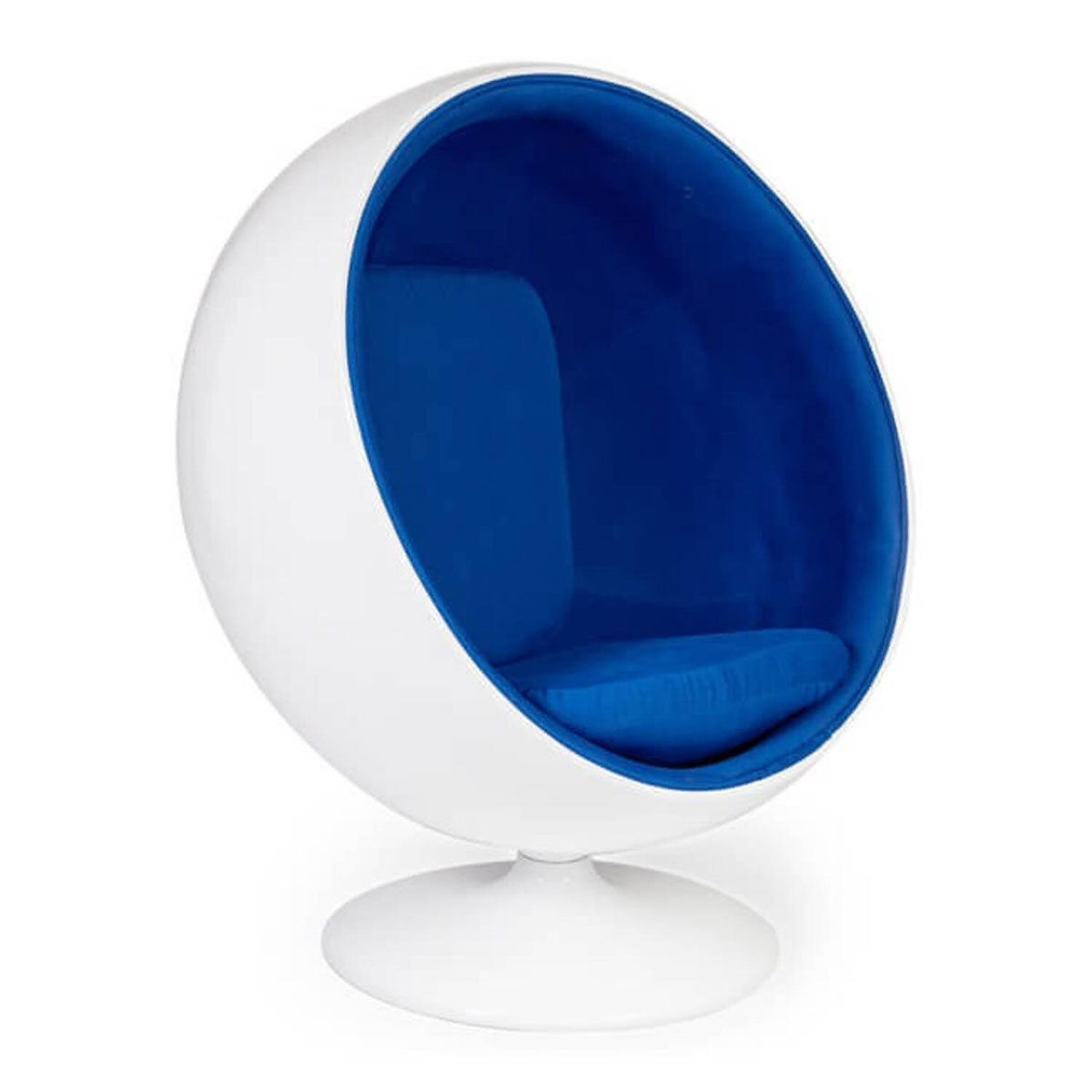 VEROCASA LUXURY INNER FABRIC BLUE AND WHITE BALL CHAIR