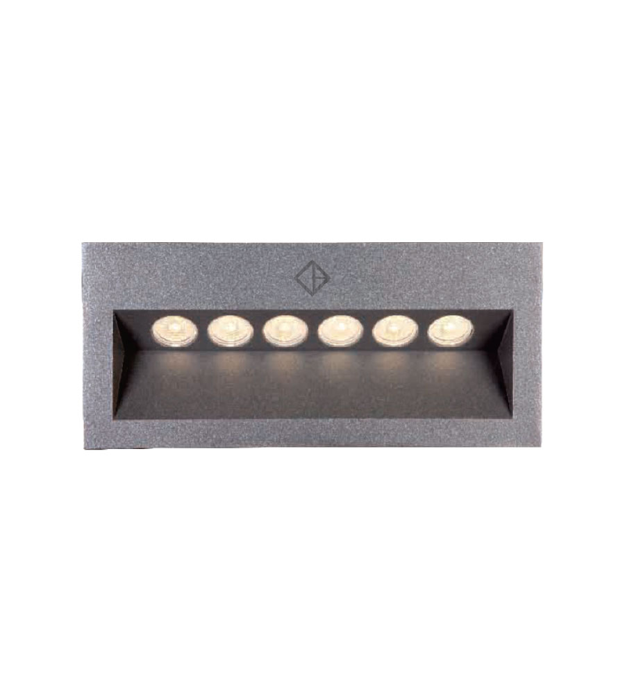 LUMIBRIGHT POTRA IP65 WALL LIGHTS 3000K LUMINAIRES-6x1W